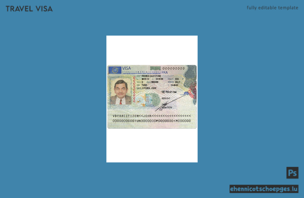 Frankreich Schengen-Visum 2018 – Aktuelle Beispielvorschau